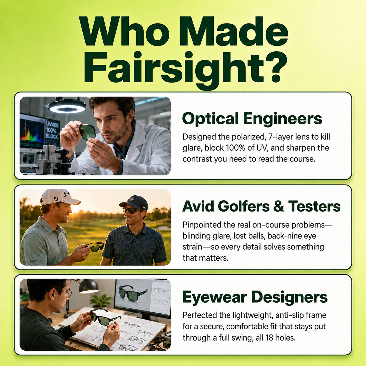 Fairsight Pro™: Zero-Glare Polarized Golf Sunglasses