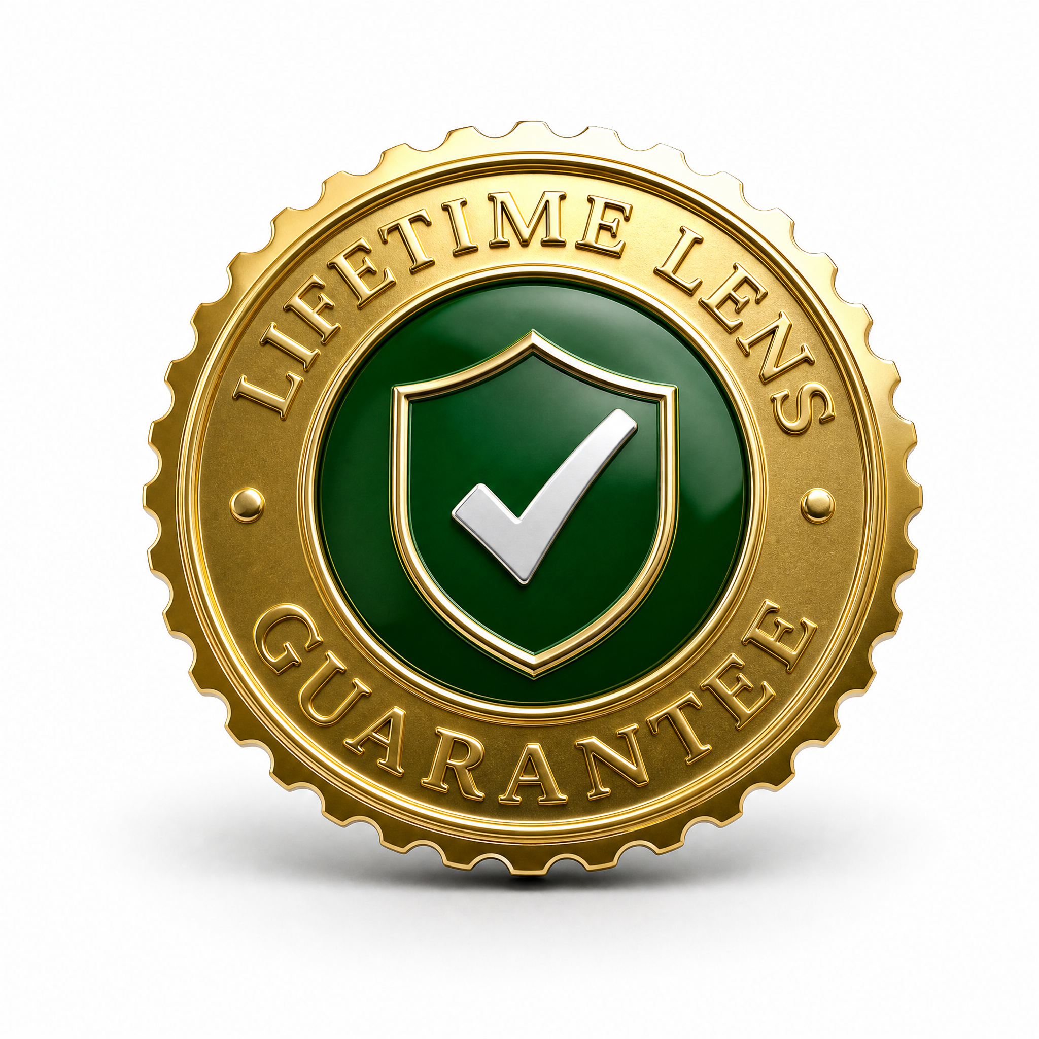 Lifetime Lens Guarantee seal