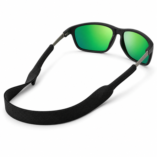 Anti-slip strap on Fairsight green-mirror golf sunglasses